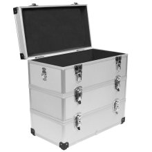 3 Levels Aluminum Tackle Box Floor Suitcase
